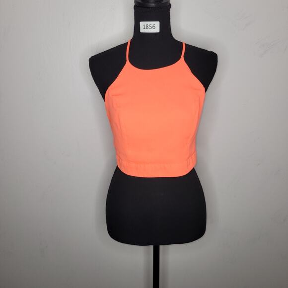 Hyfve Halter Top Size Medium Tie Back Adjustable Orange Festival Casual Beach - Picture 1 of 9